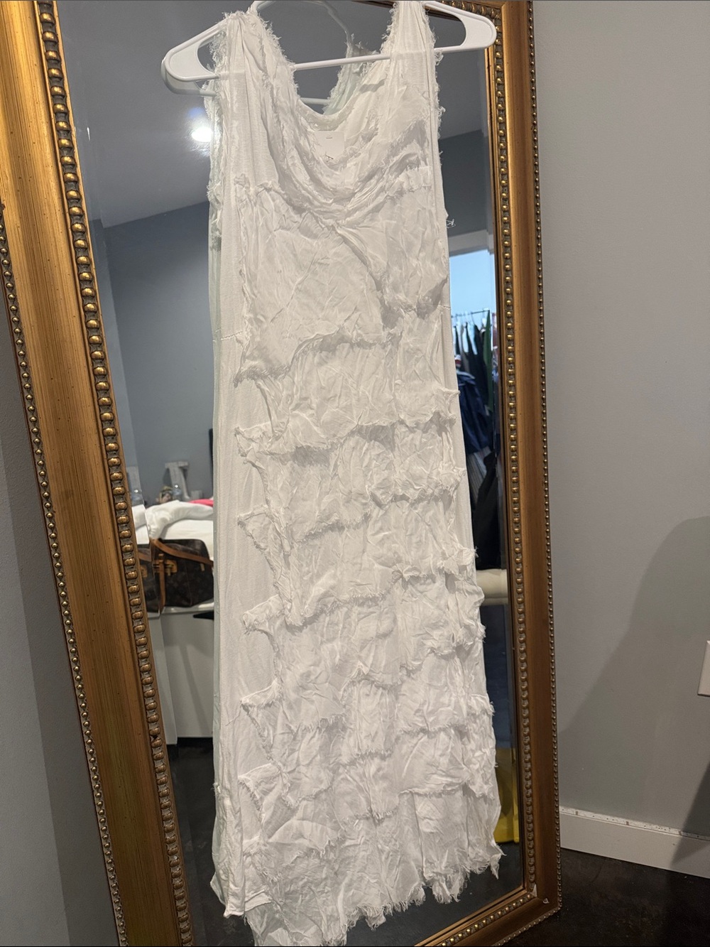 Silk & Viscose - Made in Italy. White S/M dress. NWT. Never worn.